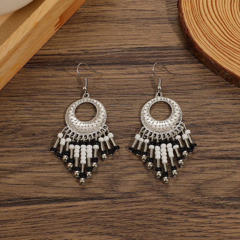 Wholesale Bead Tassels Alloy Earrings